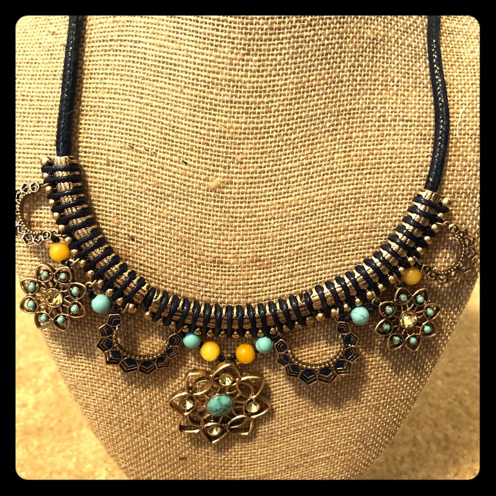Navy and Yellow CHLOE & ISABEL Necklace